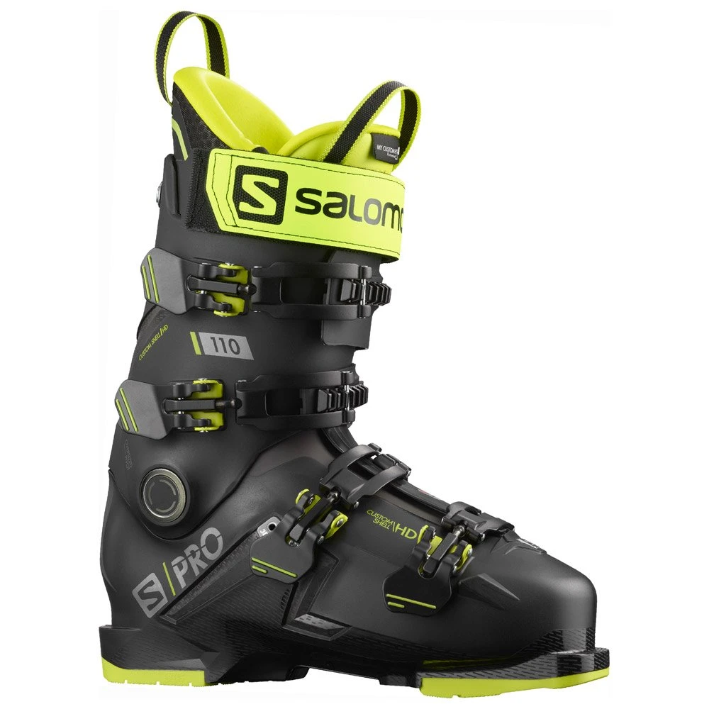 Chaussures De Ski Salomon S/pro 110 Gw Black Acid Green Dark Silver 3 Chaussures De Ski Salomon S/pro 110 Gw Black Acid Green Dark Silver